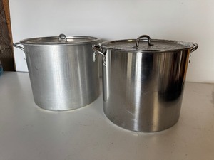 Lot of (2) Stainless Steel Stock Pots