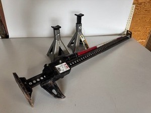 Hi Lift 48-inch CastSteel Jack & (2) Handyman 2-Ton Jack Stands