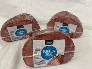 G - 3 Essential Everyday Boneless Hams with Natural Juices - approx 4-5lbs total