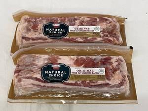 C - Hormel Natural Choice Original Thick Cut Uncured Bacon 2-Pack - 20 oz Each