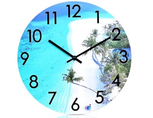 Beach Theme 16 Inch Wall Clock $34.99 Retail - Brand New