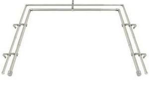 Double Bay Window Curtain Rod Set $53.99 Retail - Brand New