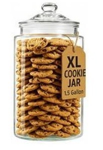 1.5 Gallon Glass Cookie Jar $52.99 Retail - Brand