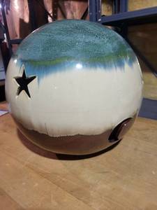 Large Ceramic Star Cutout Planter Vessel