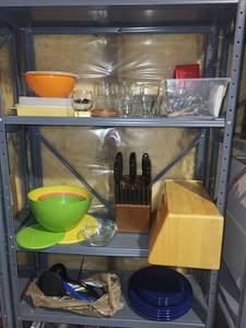 Mixed Kitchenware Lot - Bowls, Glasses, Cutlery, Knife Block & Plates