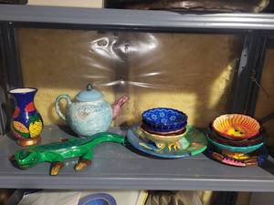 Hand-Painted Ceramic Decor Assortment (Lot of 10)