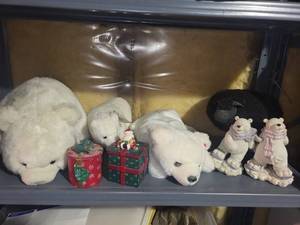 Polar Bears, Sheep & Gift Boxes Mixed Holiday Decor (Lot of 8)