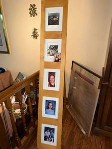 Leaning Ladder Style 5 Opening Wood Photo Frame Display Floor Stand