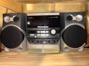 Magnavox MAS-300 Mini Hi-Fi Stereo System 3CD Dual Cassette w Speakers