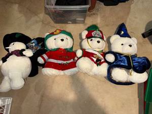 Daytons SantaBear Plush Lot 4 Vintage Holiday Bears Snowman Good