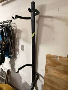 Freestanding 2-Bike Floor Storage Stand Black Metal Garage Rack