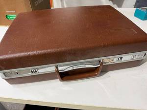 Vintage Samsonite Attache Briefcase Brown Hard Case w Organizer