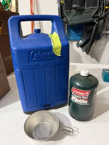 Coleman Propane Lantern Carry Case Blue Hard Plastic Camping Gear