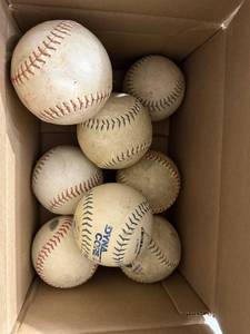 Mixed Lot of 9 Used Baseballs & 1 Softball Practice Game Balls