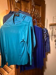 Womens Blue Tops Cardigans Clothing Lot 8 Pc Mixed Brands Assorted