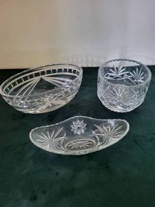 Crystal Cut Glass Bowls - Starburst Pattern
