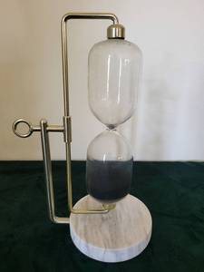 Hourglass - Centerpiece with Marble Base