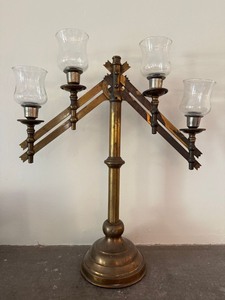 Antique Church Altar 4 Light Adjustable Candelabra