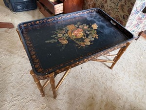 Vintage Wood Sewing Cabinet End Table 2 Drawer Flip Top Storage