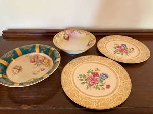 Vintage Floral China Serving Pieces Lot Haviland Bavaria 4 Pc