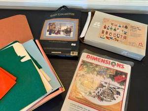 Vintage Christmas Craft Kit Lot Dimensions LeeWards Felt Cross Stitch