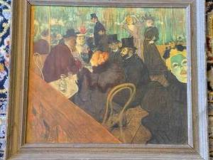 Framed Toulouse-Lautrec Moulin Rouge Art Print Vintage Wall Decor