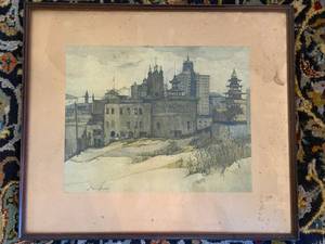 Rowena Meeks Abdy Where East Meets West Framed Art Print 22in Fair