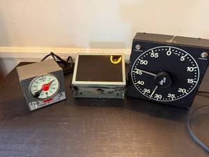 Vintage Darkroom Timer Lot Time-O-Lite Premier Safelite C&R 4RB