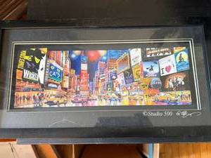 Studio 500 Framed Times Square Broadway Print Panoramic Wall Art