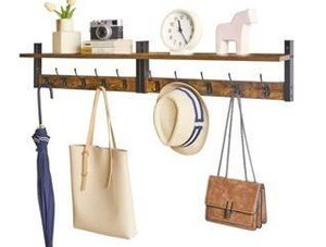 Wall Mounted Coat Rack with Shelf $35.99 Retail - Brand New