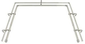 Double Bay Window Curtain Rod Set $53 Retail - Brand New