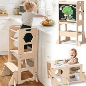 4-in-1 Toddler Kitchen Step Stool $77.99 Retail - Brand New