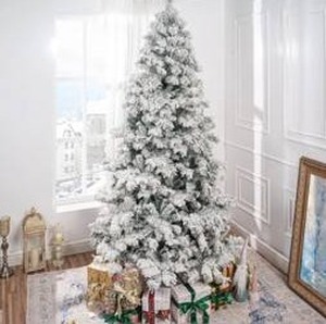 6.5FT Snow Flocked Christmas Tree $96.99 Retail - Brand New