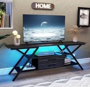 TV Stand with LED Lights $120 Retail - Brand New
