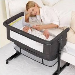 3 in 1 Bedside Baby Bassinet Sleeper Dark Gray $89.99 Retail - Brand New