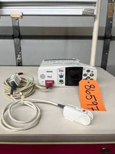 MSRP $5,000  Masimo Rad-87. A tabletop monitor that tracks blood oxygen & heart rate via finger sensor. Gold standard for accuracy even with movement. Wireless alerts, simple one-touch design, & hospital-trusted technology. #86597