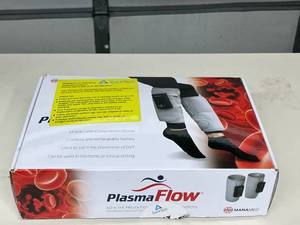 MSRP $300 NEW IN OPEN BOX ManaMED PlasmaFlow Portable leg sleeves that squeeze your calves to boost blood flow. Cordless, rechargeable, and easy to use anywhere. Perfect for preventing blood clots and reducing swelling after surgery.