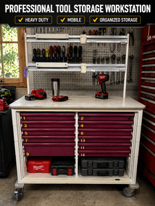 MSRP $8,500  Herman Miller Healthcare Modular Drawer Storage Cart, Double-Wide Rolling Supply Cabinet w 13 Drawers for Clinics Craft Studios Fish Houses Tool Storage