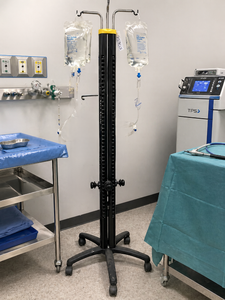MSRP $6000 Allen Medical Easy Irrigation Tower O-LPA Lift Assist Counterbalance 4 Hook 40L Total Capacity Height Adjust 67-102 Heavy Duty Stable Base Perfect For OR Saline Bag Irrigation Gyn Uro Laparoscopy&nbsp Great Condition