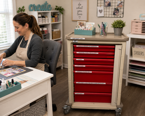 MSRP $4,000  Herman Miller Milcare 7 Drawer Medical Supply Cart, Heavy Duty Rolling Storage Cabinet, Modular Drawer System, Hospital Grade Build, Craft Room Organizer, Studio &amp Home Storage Good Condition