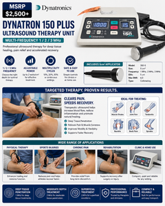 MSRP $2,500  Dynatron 150 Plus Ultrasound Therapy Unit, 123 MHz Multi-Frequency Rehab System w 5cm Applicator, Physical Therapy Deep Tissue Treatment Machine EXCELLENT WORKING CONDITION