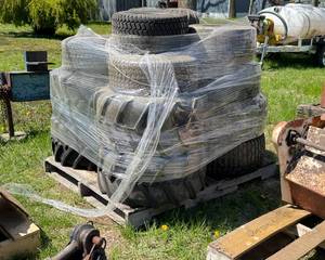 Pallet of Lawn Mower Tires