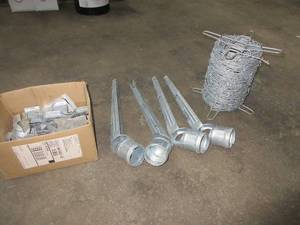 BARBED WIRE AND ACCESSORIES - NEW