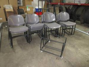 UBIQUE GROUP NESTING CHAIRS WITH TRANSPORT RACK