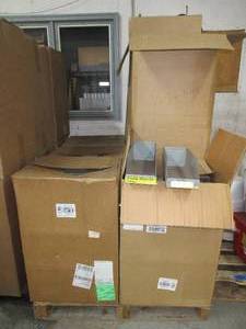 GRAY METAL PARTS BINS - USED