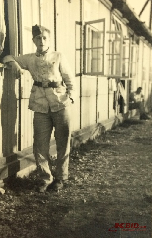 lot 14 image: Lot of 8 Original WWII German Soldiers Snapshot Photos of Soldiers in Uniform.