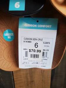 New Reef Cushion Vera Cruz Sandals Womens Size 6