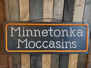 Rare Collectible Minnetonka Moccasins Lighted Display Sign Untested NO CORD