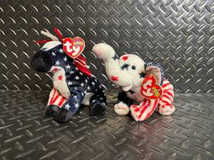 Ty Beanie Buddies Patriotic Plush Duo - Stars and Stripes Pattern (2-Pack)