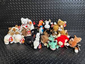 Ty Beanie Babies Plush Collection - Assorted Characters With Ty Heart Tags